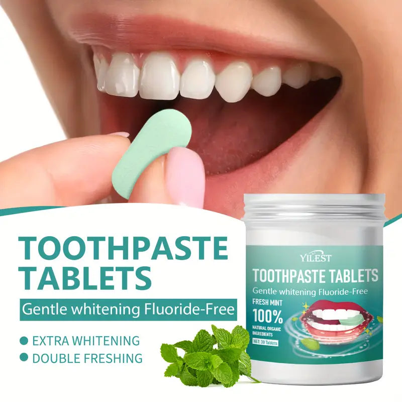 2 Boxes Whitening Mint Toothpaste Tablets – Chewable, Fresh Breath & Whitening