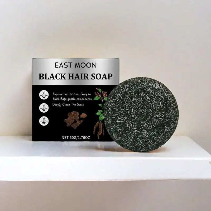 Men's Bamboo Charcoal Shampoo Bar – Deep Cleansing & Moisturizing, 50g