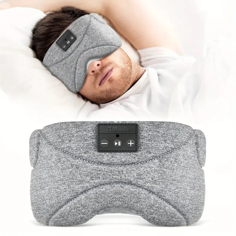 Sleep Mask with White Noise & Headphones – Ultra-Soft Modal Lining, Light Blocking