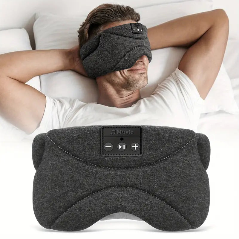 Sleep Mask with White Noise & Headphones – Ultra-Soft Modal Lining, Light Blocking