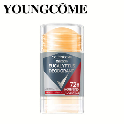 YOUNGCOME Eucalyptus Men’s Deodorant – Aluminum-Free 72H Odor Protection