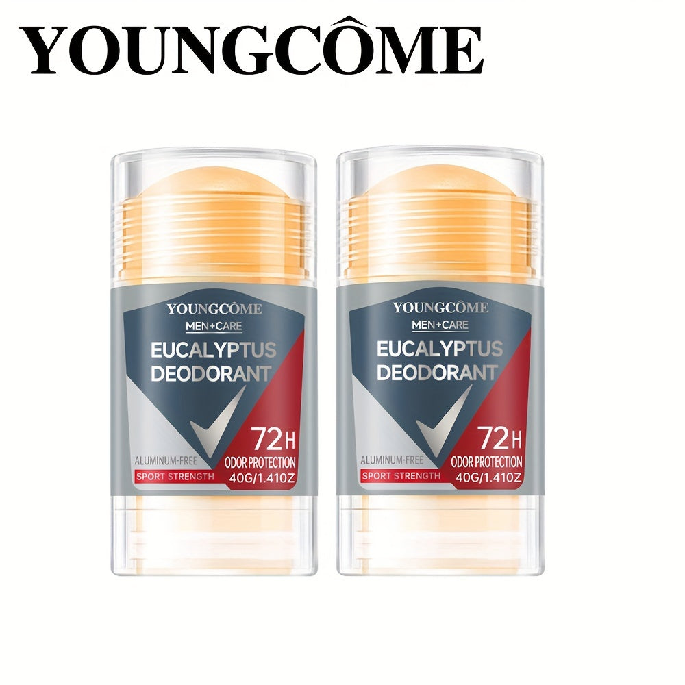 YOUNGCOME Eucalyptus Men’s Deodorant – Aluminum-Free 72H Odor Protection