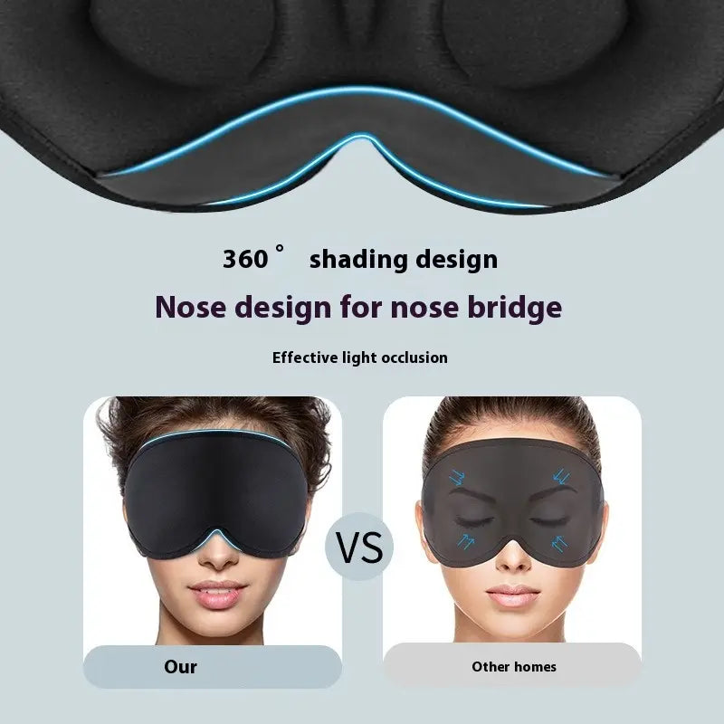 3D Memory Foam Sleep Mask – Light Blocking, Ergonomic & Pressure-Free Design