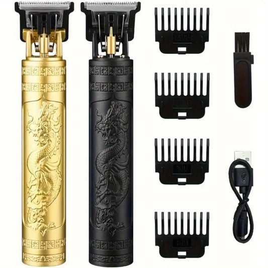 Professional Men’s Grooming Kit – Dragon-Design Hair Clippers & Beard Trimmer