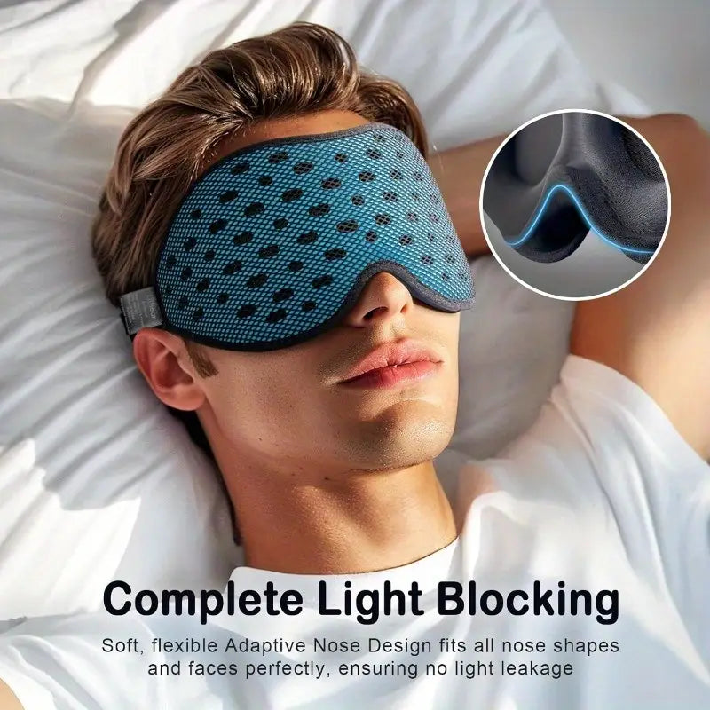 LitBear 3D Sleep Mask – Breathable, Light-Blocking for Travel & Side Sleepers