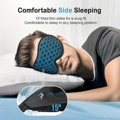 LitBear 3D Sleep Mask – Breathable, Light-Blocking for Travel & Side Sleepers