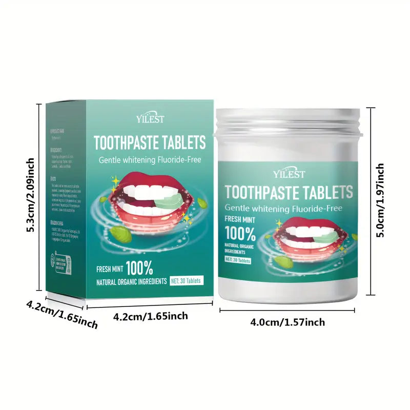 2 Boxes Whitening Mint Toothpaste Tablets – Chewable, Fresh Breath & Whitening