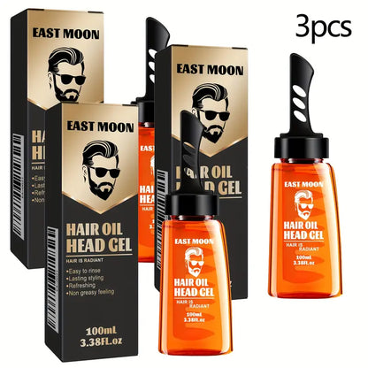 East Moon Men’s Hair Gel Oil – 100ml Long-Lasting Styling & Moisturizing