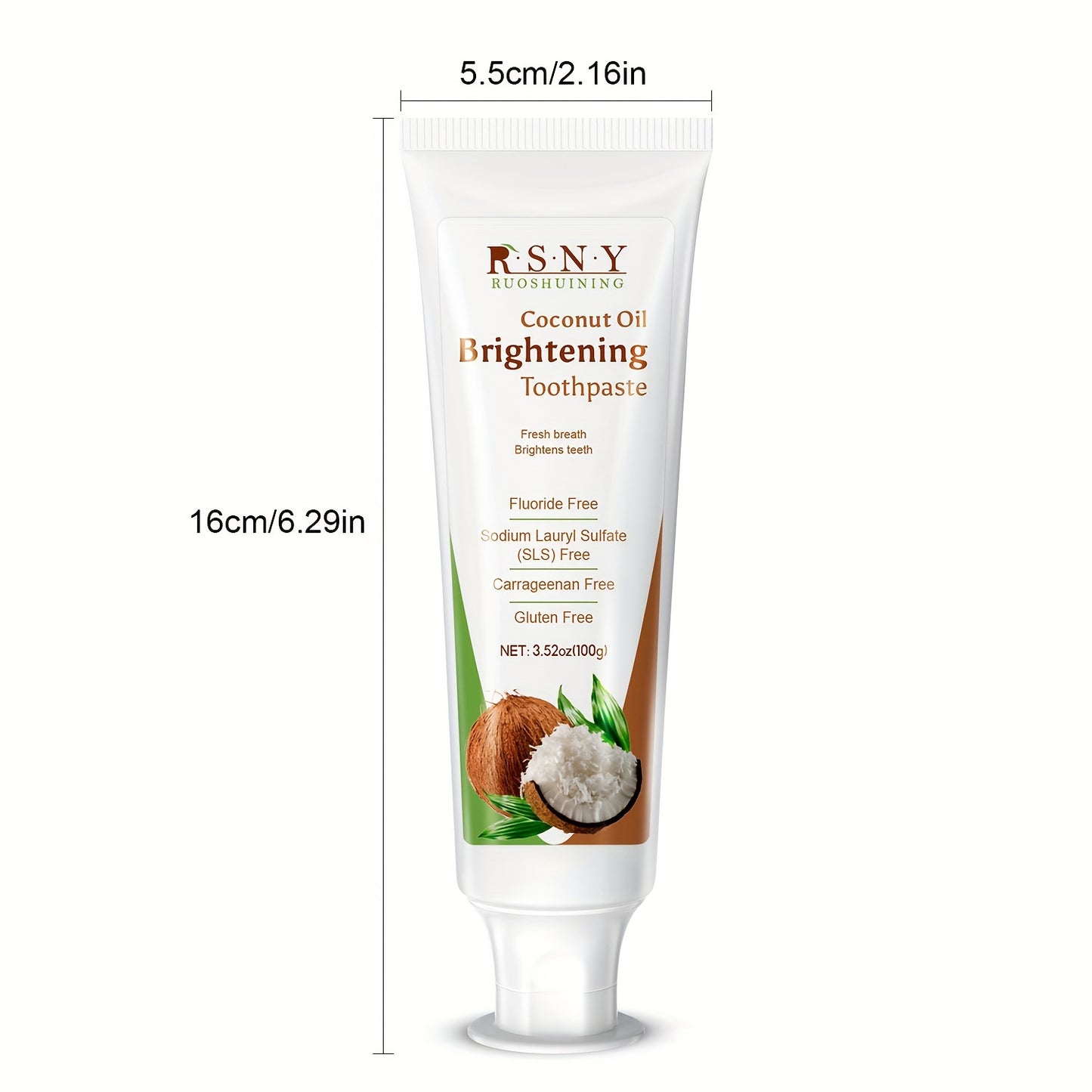 100g Coconut Oil Toothpaste – Gentle Cleansing & Oral Protection