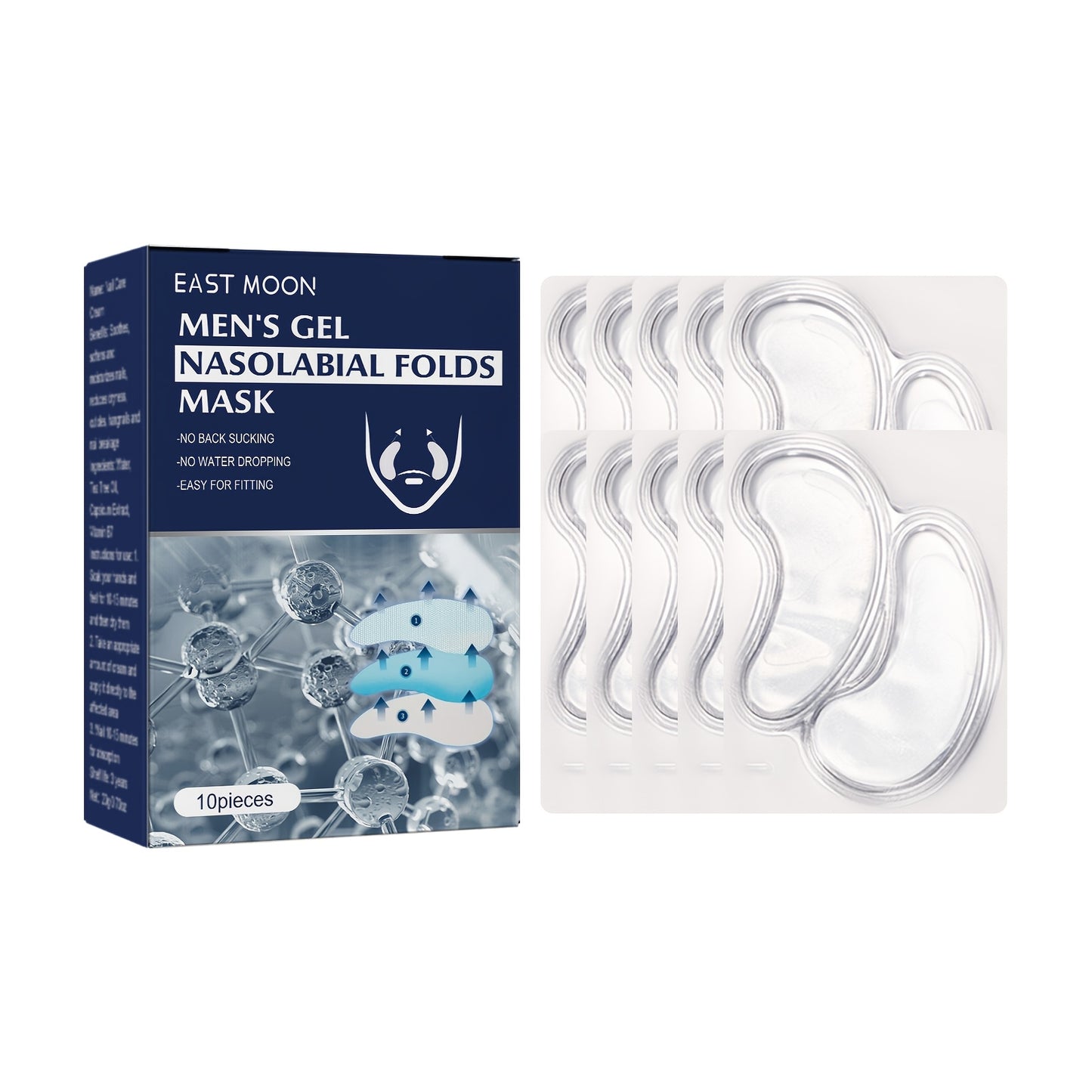 10pcs Men's Hydrating Nose Strips | Moisturizing Nose Care Solution