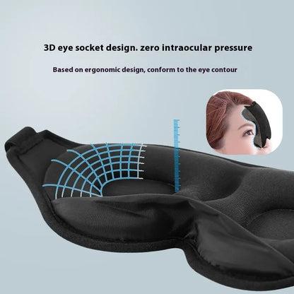 3D Memory Foam Sleep Mask – Light Blocking, Ergonomic & Pressure-Free Design