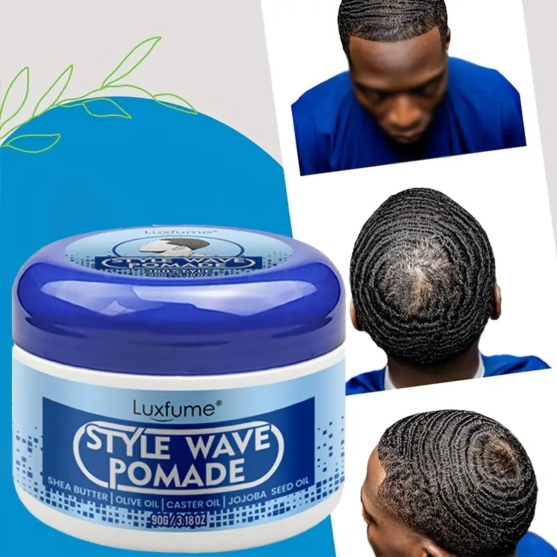 Wave Pomade for Men | Strong Hold, Non-Greasy, Easy Rinse Styling