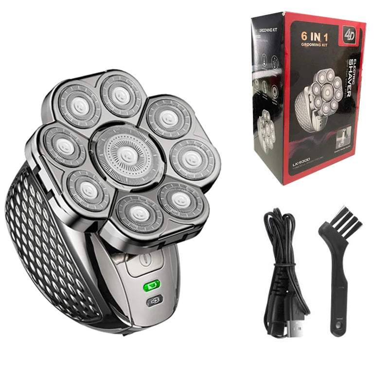 6-in-1 Grooming Kit for Men | Electric Shaver & Beard Trimmer