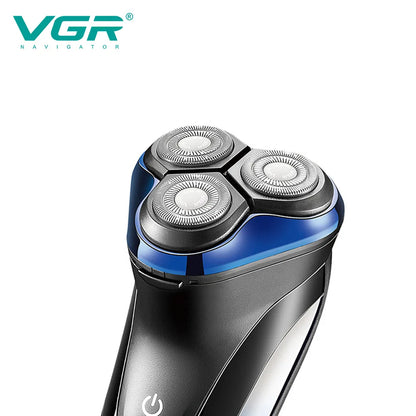 VGR Wet & Dry Electric Shaver | Rotary Beard Razor with LCD Display