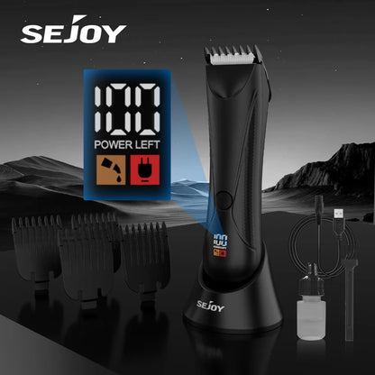 Sejoy Men's Body Hair Trimmer | Pubic Hair Trimmer & Ball Shaver