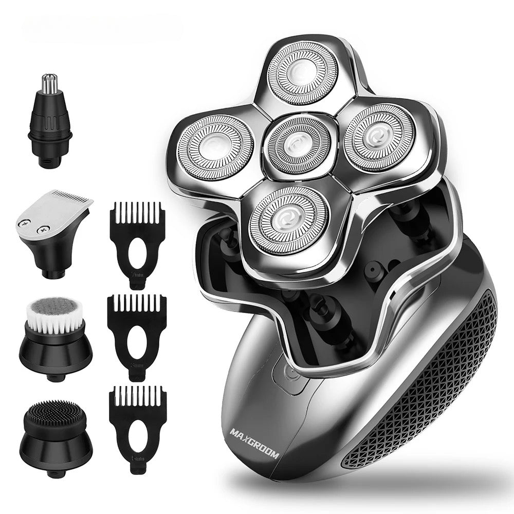 MAXGROOM 5D Head Shaver for Men | USB Rechargeable Beard Trimmer | Waterproof Magnetic Razor