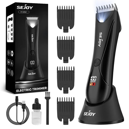 Sejoy Men's Body Hair Trimmer | Pubic Hair Trimmer & Ball Shaver