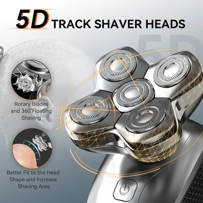 MAXGROOM 5D Head Shaver for Men | USB Rechargeable Beard Trimmer | Waterproof Magnetic Razor