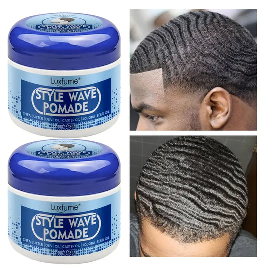 Wave Pomade for Men | Strong Hold, Non-Greasy, Easy Rinse Styling