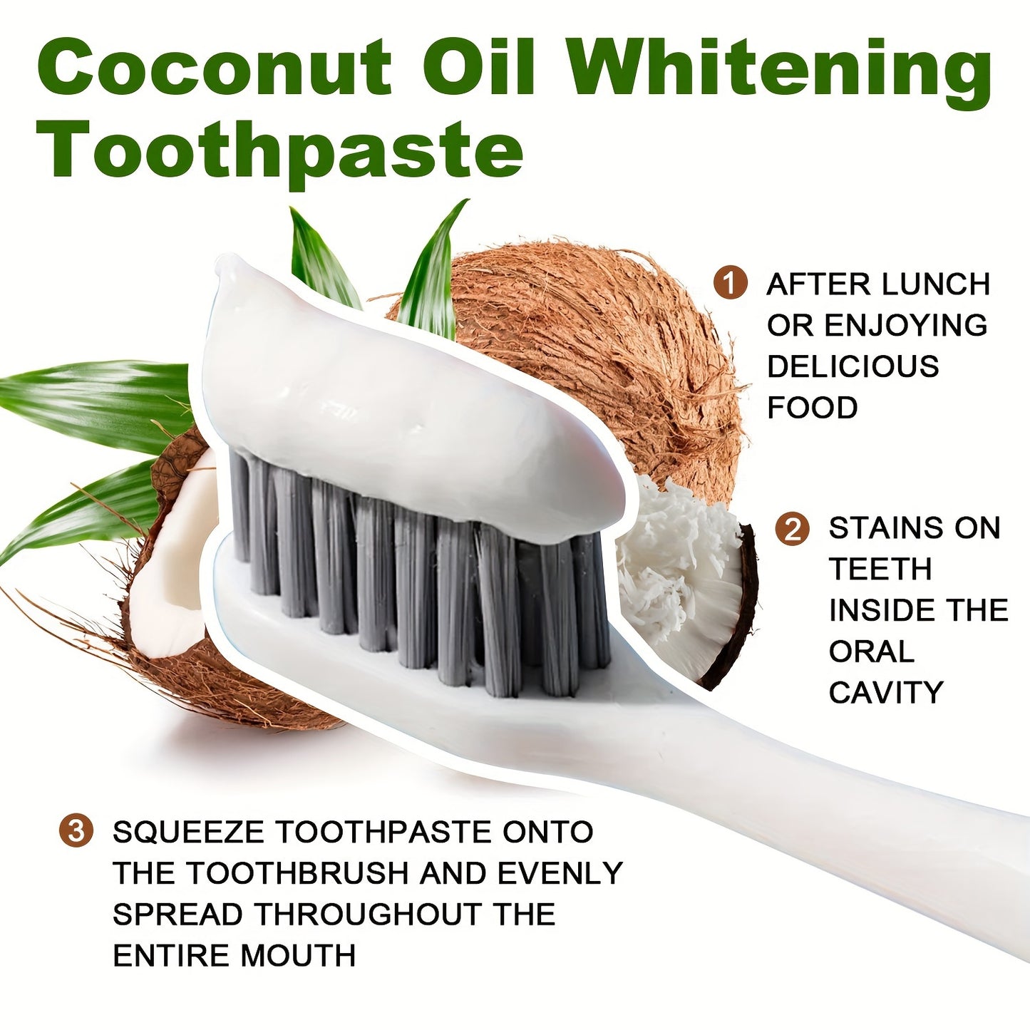 100g Coconut Oil Toothpaste – Gentle Cleansing & Oral Protection