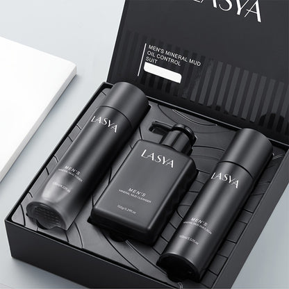 LASYA Men's Skincare Set | Mineral Mud, Ceramide, & Hyaluronic Acid