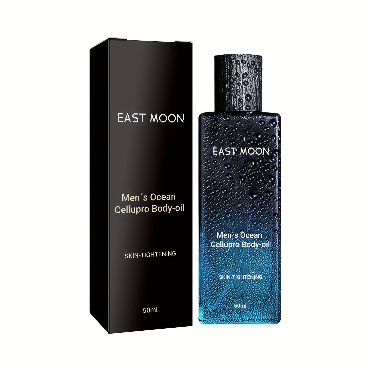 East Moon Men’s Ocean Body Oil – Firming & Moisturizing, 1.69oz