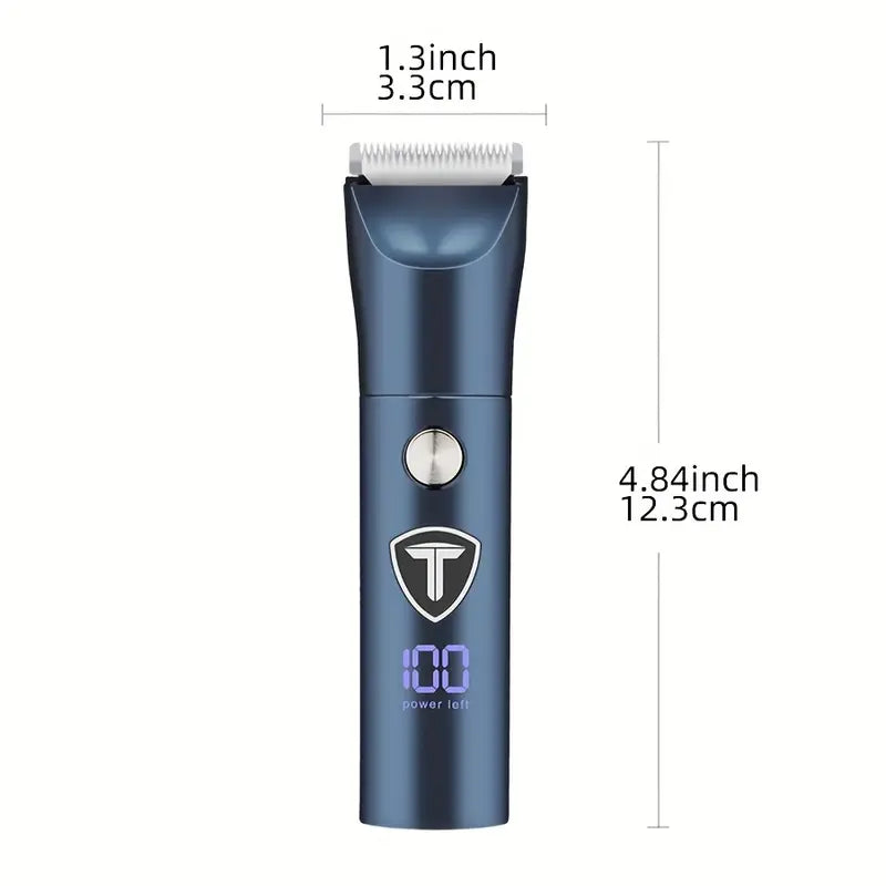 5-in-1 Body Hair Trimmer for Men – Groin, Nose, & Beard Electric Shaver