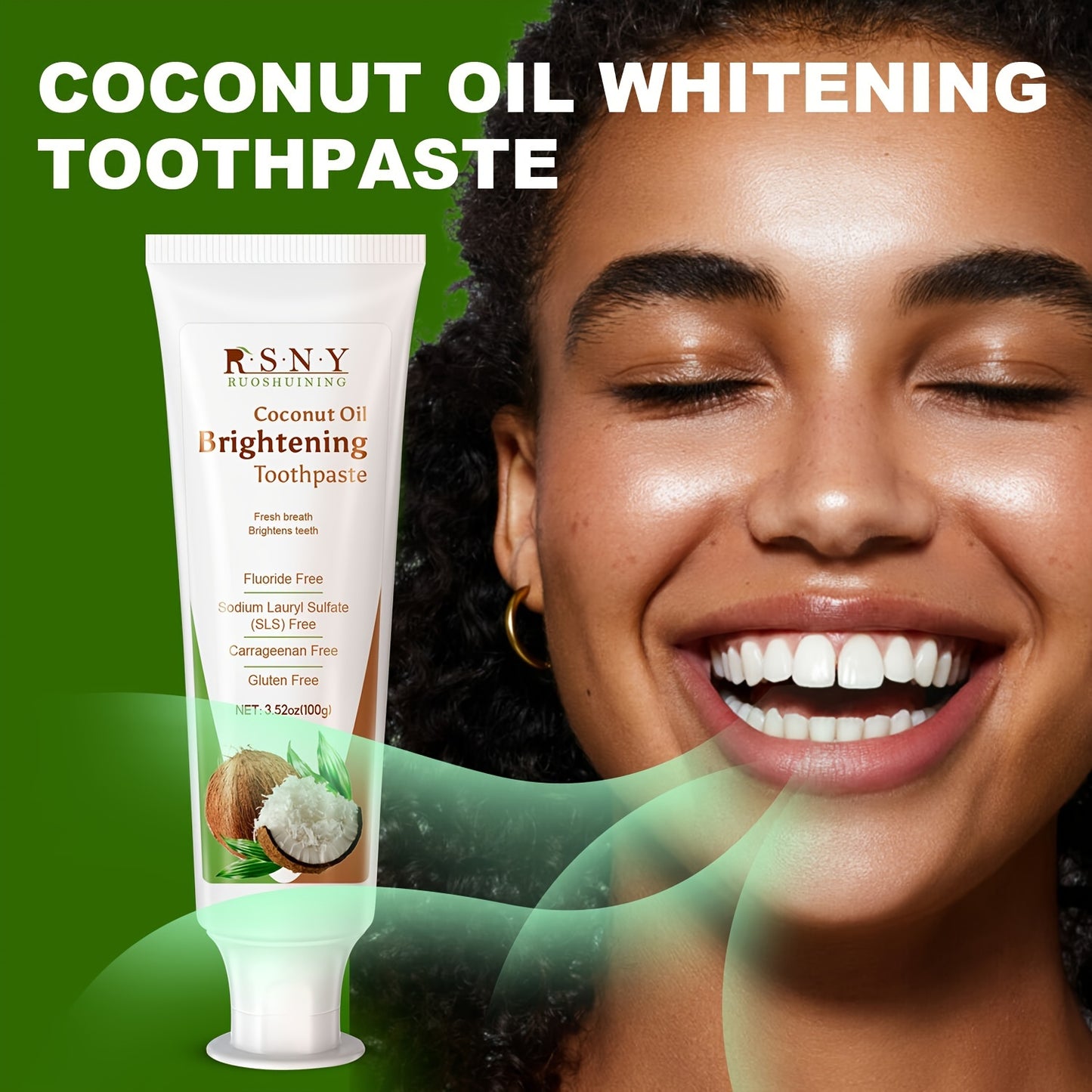 100g Coconut Oil Toothpaste – Gentle Cleansing & Oral Protection