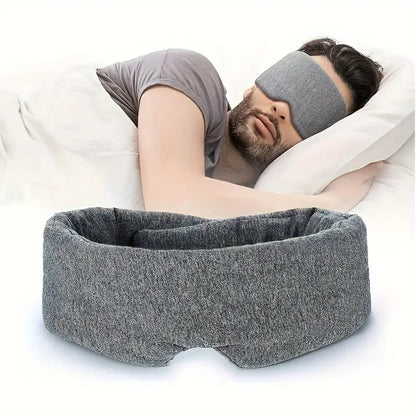 Soft Polyester Sleep Mask – Light-Blocking Grey Eye Mask for Travel & Naps