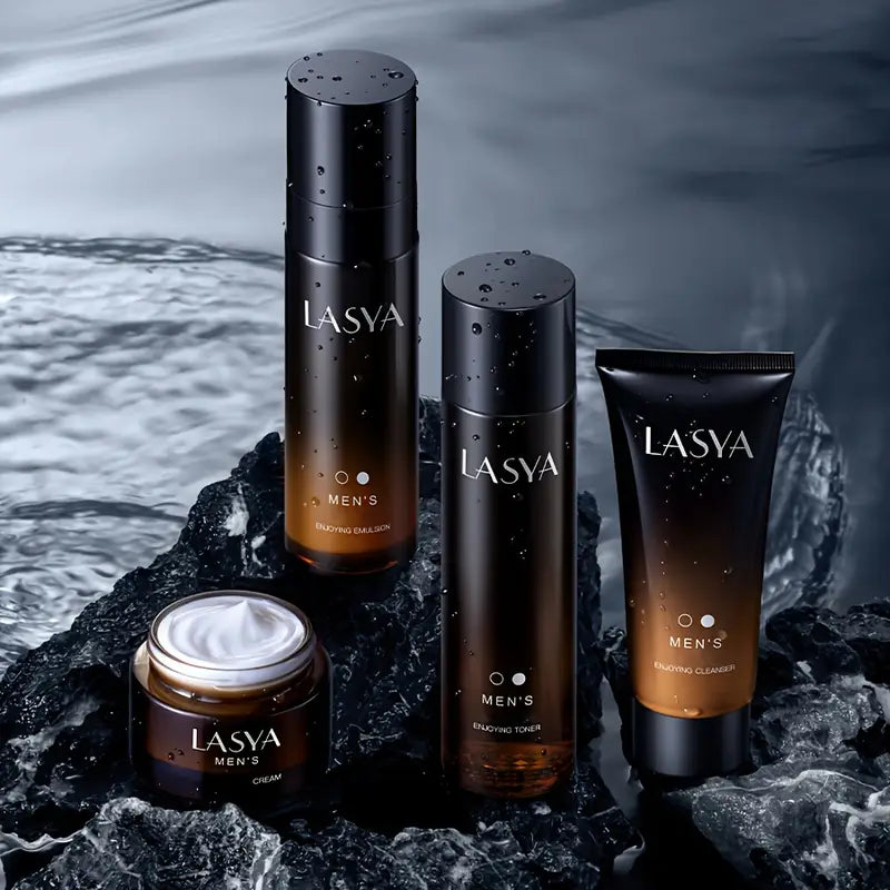 LASYA Men's 4-Piece Skincare Set | Day & Night Rejuvenation