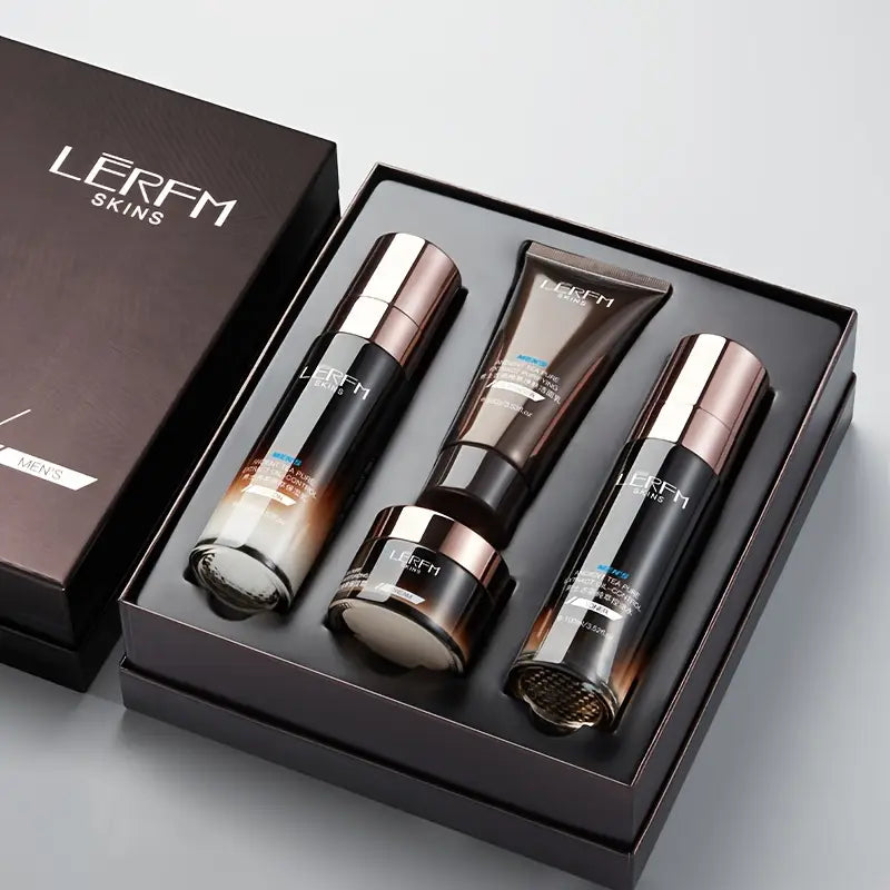 LERFM Men's 4-Piece Skincare Set | Tea Extract & Oil Control