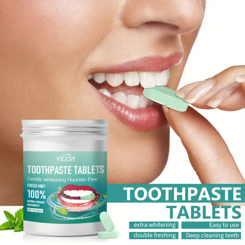 2 Boxes Whitening Mint Toothpaste Tablets – Chewable, Fresh Breath & Whitening